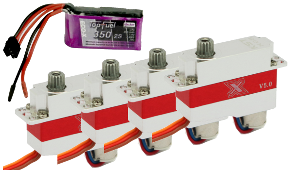 Servo + LiPo Set für Auri / Falcon / Stark etc. 1,5m F3K